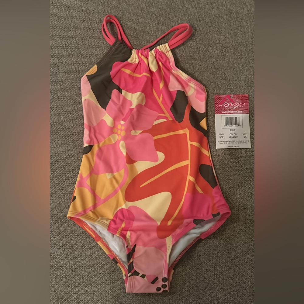 NWT Girls 6x one piece swimsuit